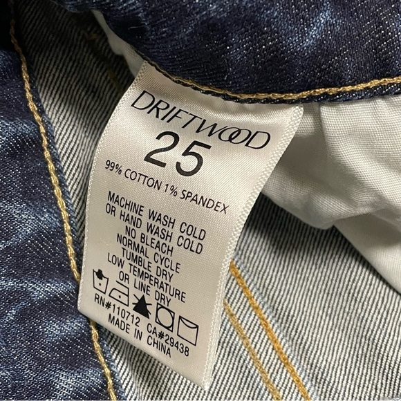 DRIFTWOOD AUDRY STRAIGHT LEG JEANS Medium Wash W 25 L 31 NWT - Picture 6 of 9